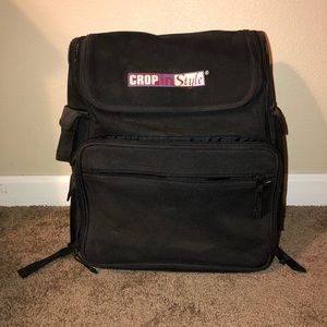 Crop in style back pack with extra organizer